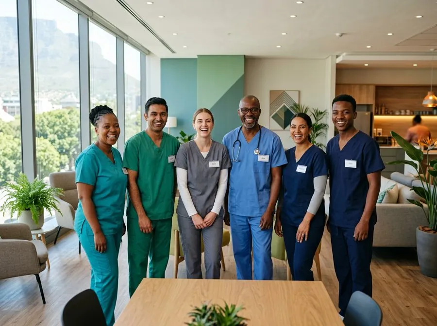 Healthcare professionals supporting patients